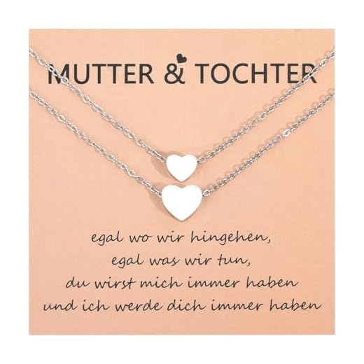 SUNSH Mutter Tochter Kette für 2 Passende, Mutter Tochter Geschenk, Schmuck für Oma Mama Töchter, Damen Mädchen Geschenke, Geschenke Zum Muttertag Weihnachten Geburtstag Schulanfang,