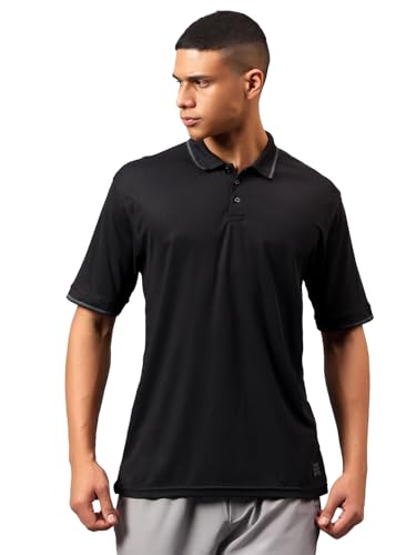Image of Vector X Adults Mens Sports Wear Polyester Half Sleeves All Day Wear tee Shirt Polo T Shirt Detailing with Contrast Color Tipping on Sleeves & Collar for Casual Wear Regular Fit Tshirts