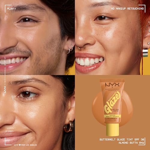 NYX PROFESSIONAL MAKEUP Buttermelt Glaze Soft Glow Skin Tint + SPF 30, Up To 12HR Wear, 04 Almond Butta - image 4