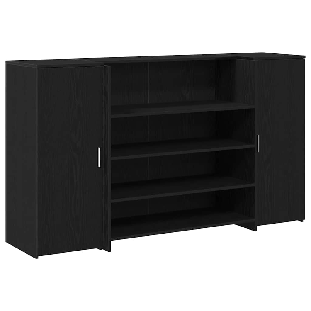 Reception Banco Rovere Nero 180x50x103,5 cm Legno Lavorato