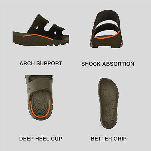 Unisex Recovery Slides: Orthopedic Comfort, APMA Accepted, Enhanced Arch Support for Plantar Fasciitis Relief, Lightweight & Non-Slip Sole, Indoor and WFH4