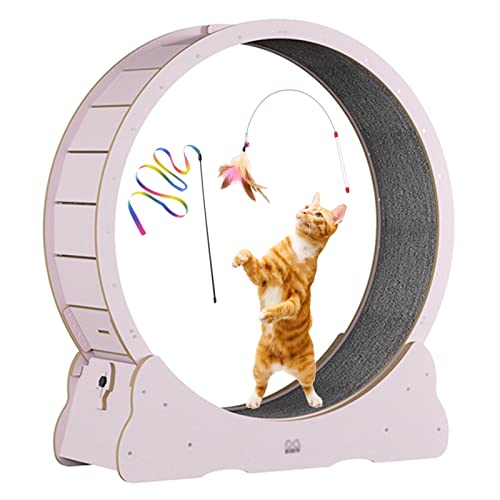 Grande roue de course pour chat silencieuse en bois M - 2
