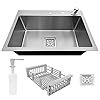 Cuba Pia Para Cozinha Gourmet Quadrada Aço Inox 304 Escovada 60x40cm Acessórios