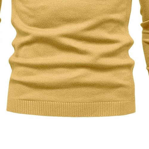 Men's Casual Turtleneck Knitted Half Neck Pullover Thermal Sweater Lightweight Knitted Solid Sweaters4