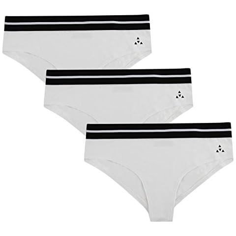 Balanced Tech Women's Active Cotton Bikini Panty 3 Pack - White - X-Large Cover