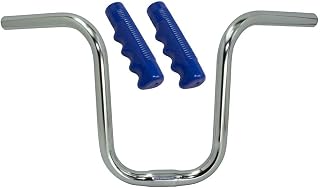for Handlebar U 9" 25.4mm Chrome & Grps Lowrider 120mm Blue