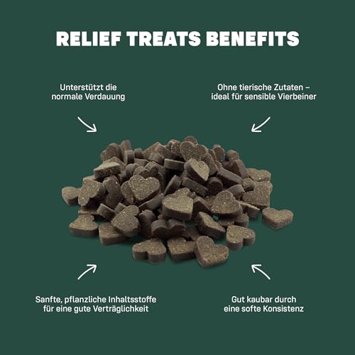 liebs Hunde Supplement Verdauung, Darm & Magen (2 x 300g) Relief Snack | Heilmoor für Hunde mit empfindlichen Magen | Dog Treats unterstützen die Normale Verdauung | Kohletabletten | 100% pflanzlich