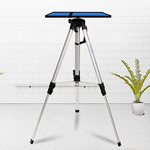 Projector Mount Tripod Projector Floor Stand con bolsa de transporte, tamaño de placa de 11 a 15 pulgadas, altura ajustable hasta 57 pulgadas, montaje en techo con bandeja miniatura 5