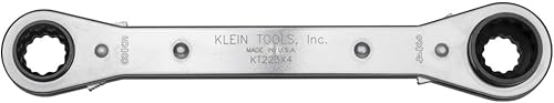 Miniatura 4 de Klein Tools KT223X4 Lineman's Ratcheting 4-In-1 Llave de caja, fabricada en Estados Unidos, enchufes de 1/2, 9/16, 5/8 y 3/4 pulgadas