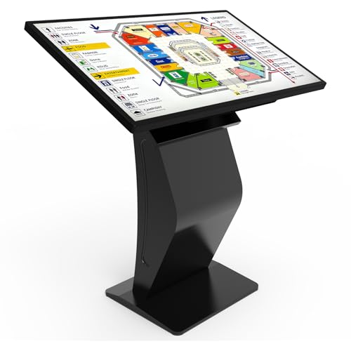 Image of 32 inch Touch Screen Kiosk, 10pt PCAP Touch Screen Digital Signage, Plug&Play K-Style Indoor Digital Signage, Interactive LCD Display Signage, CMS /U-Disk Publish Content, Split Screen, Android 11