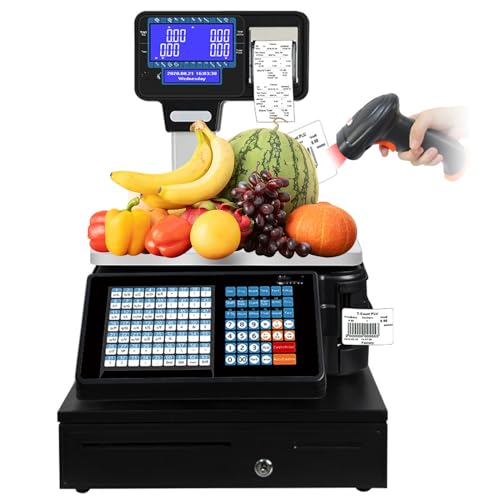 Báscula digital con impresora y doble pantalla miniatura 1
