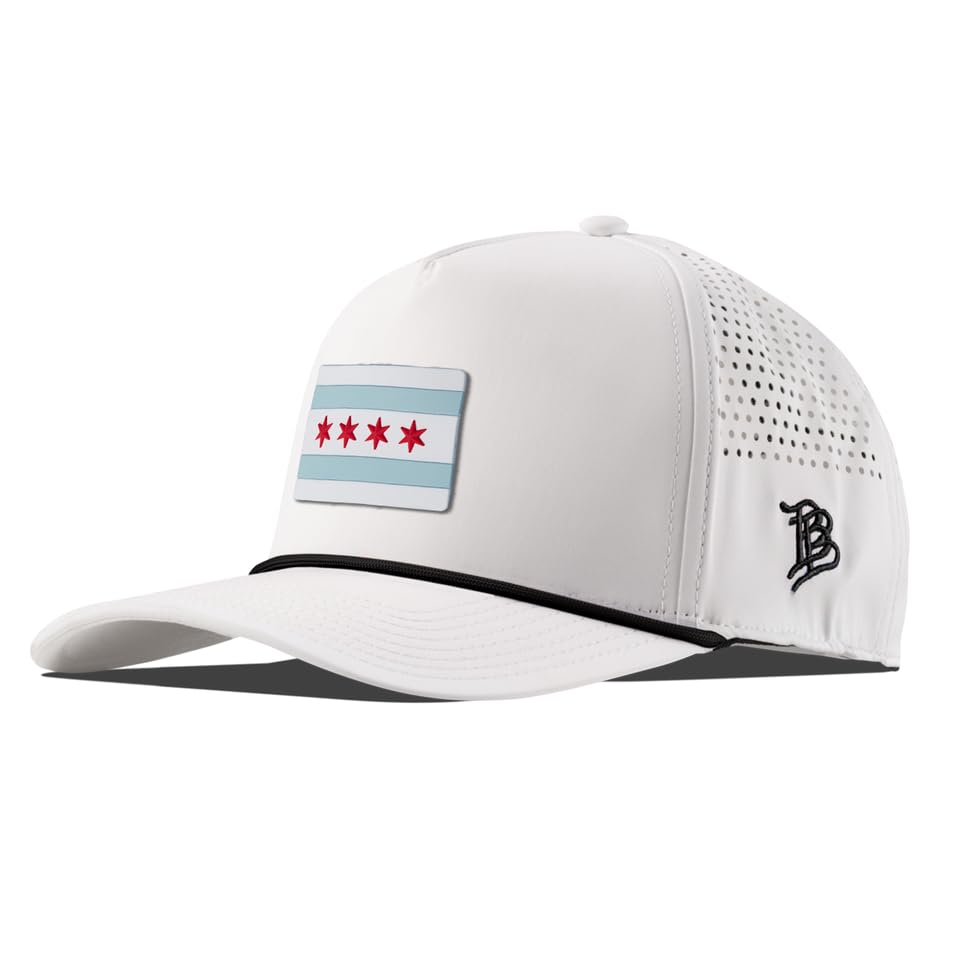 Image of Branded Bills Chicago Flag Hats for Men, 5 Panel Curved Rope Baseball Cap, Adjustable Snapback