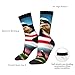 XZDWPY eagle flying Unisex Mid-Calf Socks 3 Black Polyester Skin-Friendly Moisture-Wicking Fashionable Crew Socks