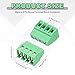 MECCANIXITY 30PCS 4-Pin PCB Mount Screw Terminal Block Connectors 2.54mm/0.1inch Pitch Circuit Board Connectors for Home Appliances, Industrial Projects