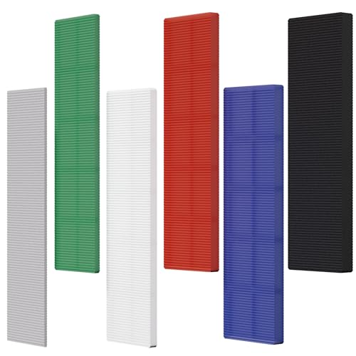 INCETUE Lot de 72 cales et cales de vitrage en plastique (1-6 mm) – Entretoises durables de 28 mm x 100 mm pour nivellement de fenêtre/porte, bricolage et installations professionnelles