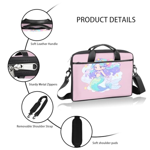 Maletín para laptop con diseño de estrellas y sirena 15 pulgadas miniatura 4