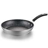 QZH Haushaltstopf, Kochgeschirr Bratpfanne Antihaftbeschichtete Aluminiumkasserolle Pfanne Omelett Bratpfanne mit Induktion Flachboden Spülmaschinenfest (Splitter)