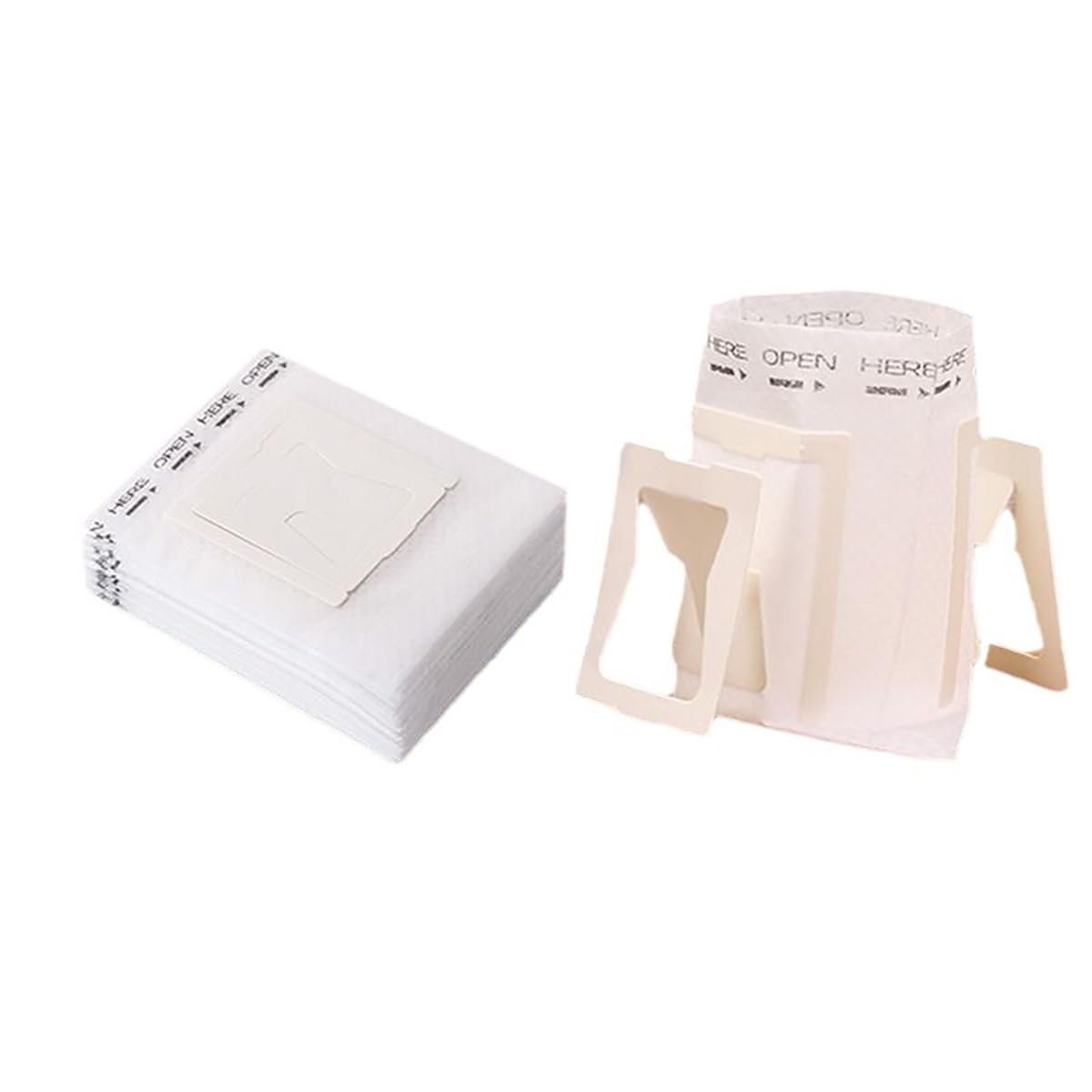 100PCS Coffee Filter Bags Hanging Ear Side Drip Coffee Paper Bag Pour Over Coffee Filter Pouch Disposable Portable Drip Coffee Filters Bag for Home, Travel, Camping, Office