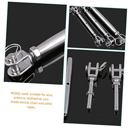 Tensor de acero inoxidable para cable, resistente, ajustador de cuerda miniatura 4