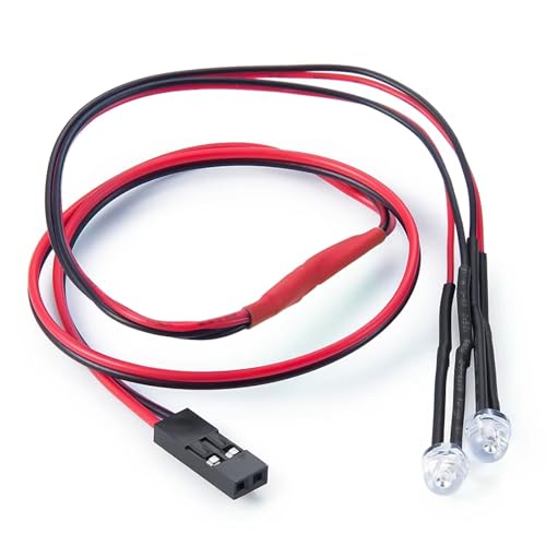 Foco RC de 4,5 mm con luz roja de alta visibilidad para mejorar el camión Axial SCX10 II