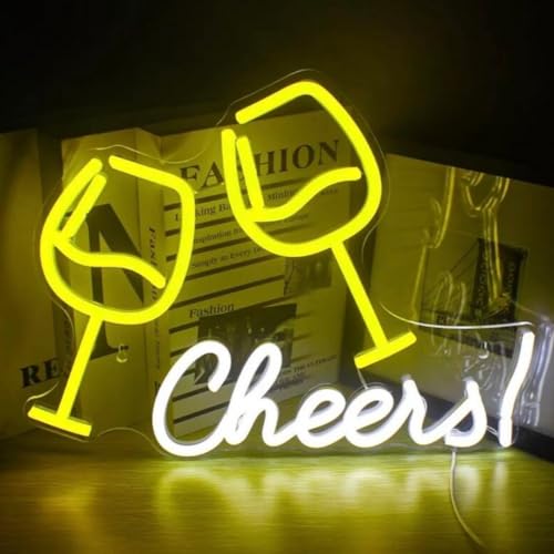 Image of LED Neon Sign Night Light for Wall Party Decor Bedroom Room Bar Wedding Home Birthday Art Decoration Christmas with USB Chain Light modulator 5v 16.5 inch*9.1 inch
