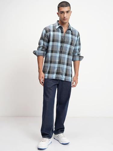 Image of Highlander Men's Casual Shirt | Checked | Slim Fit | Trendy & Modern Appeal
