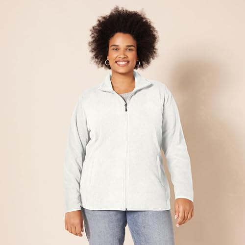 Image of Amazon Essentials Women's Classic-Fit Full-Zip Polar Soft Fleece Jacket, Outerwear Coat with Cuffs (Available in Plus Size)
