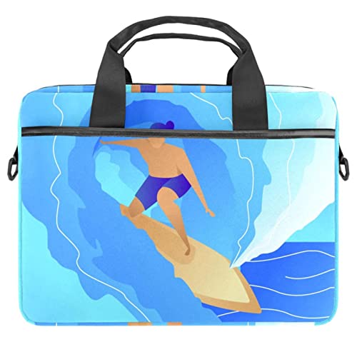 Sacoche à bandoulière pour ordinateur portable 13 13.3 14.5 pouces motif plage