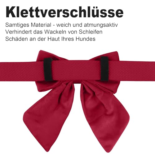 Tie KTWSUEF Hundehalsband Fliege Samtige, Fliege für Hunde, Komfortable Haltbarkeit Halsband Hund, Abnehmbares und verstellbares Fliege Hunde Für Hochzeiten, Geburtstage, Festliche