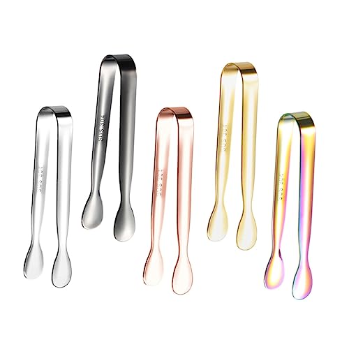 VINTORKY Serving Tongs Set 5pcs Household Ice Tongs Sugar Accessory Delicate Design