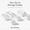BLUE GINKGO Stackable Organizer Caddy – Korean-Made Portable Tote for Bathroom, Office, Crafts, or School Supplies (Rectangle, Gray) #5