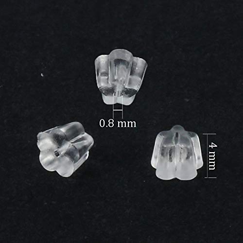 Earring Backs,200Pcs Rubber Earring Stoppers, Clear Ear Safety Backstops For Studs Post Earrings Fishhook Earrings, Hypo-Allergenic #TOP5