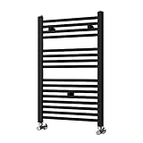 Kibath L305794 Toallero Secatoallas radiador para integrar en Circuito de Agua Caliente, Tubos de Acero con Acabado Cromado 800x500. Válido para Red de calefacción estandar, Cromo Brillo