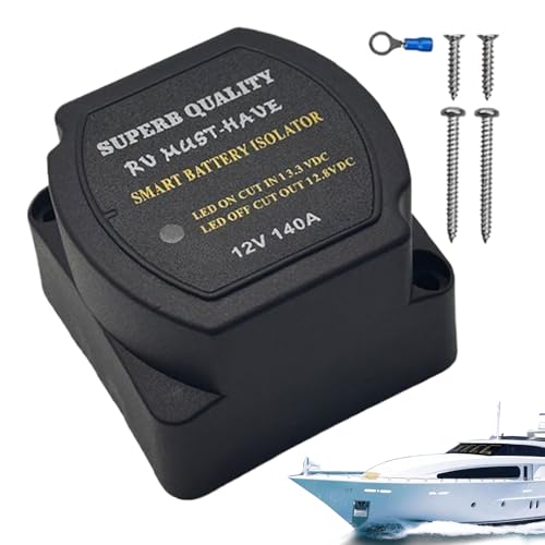 Smart Battery Isolator 12V – Battery Insulator and Safety Stabilizer for Trailer, ATV, Car, Automobile, Yachts, Marine Vehicles, Prevents Drain, Protects Electrical Systems, Ensures Reliable