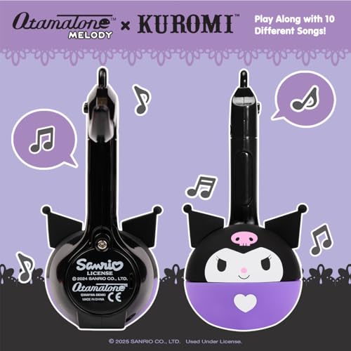Image of Otamatone Melody Sanrio Electronic Musical Instrument Toy Keychain - Kuromi
