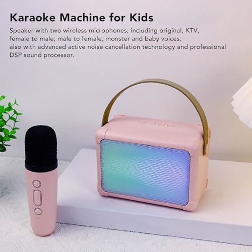 Conjunto de Microfone de Alto-falante, Suporte aux Luz Dinâmica Alta Fidelidade Mini Máquina de kara