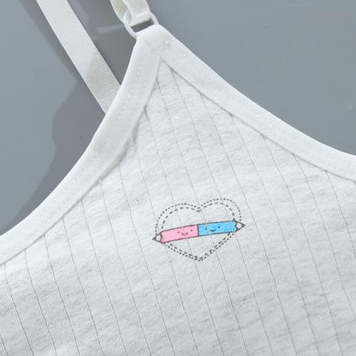 Katutude 4 Pack Padded Training Bra for Girls 8-14 Years Old Adjustable Strap Wireless Seamless Cotton Bra Sports Bralettes4