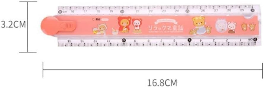 1Pcs Random Color Cute Cartoon Animal Print Plastic Rulers, Kids Ruler for School, Stationery Drawing Rulers Drafting Tools and Drafting Kits - Image 2