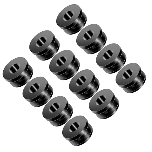 Image of 12-Pack Motorcycle Rubber Grommets Kit Compatible with Harley Honda Yamaha Suzuki Kawasaki Fairing Cowling - Durable TPU Replacement Washers for Windshield, Saddlebag, Side Cover & Bodywork Repair