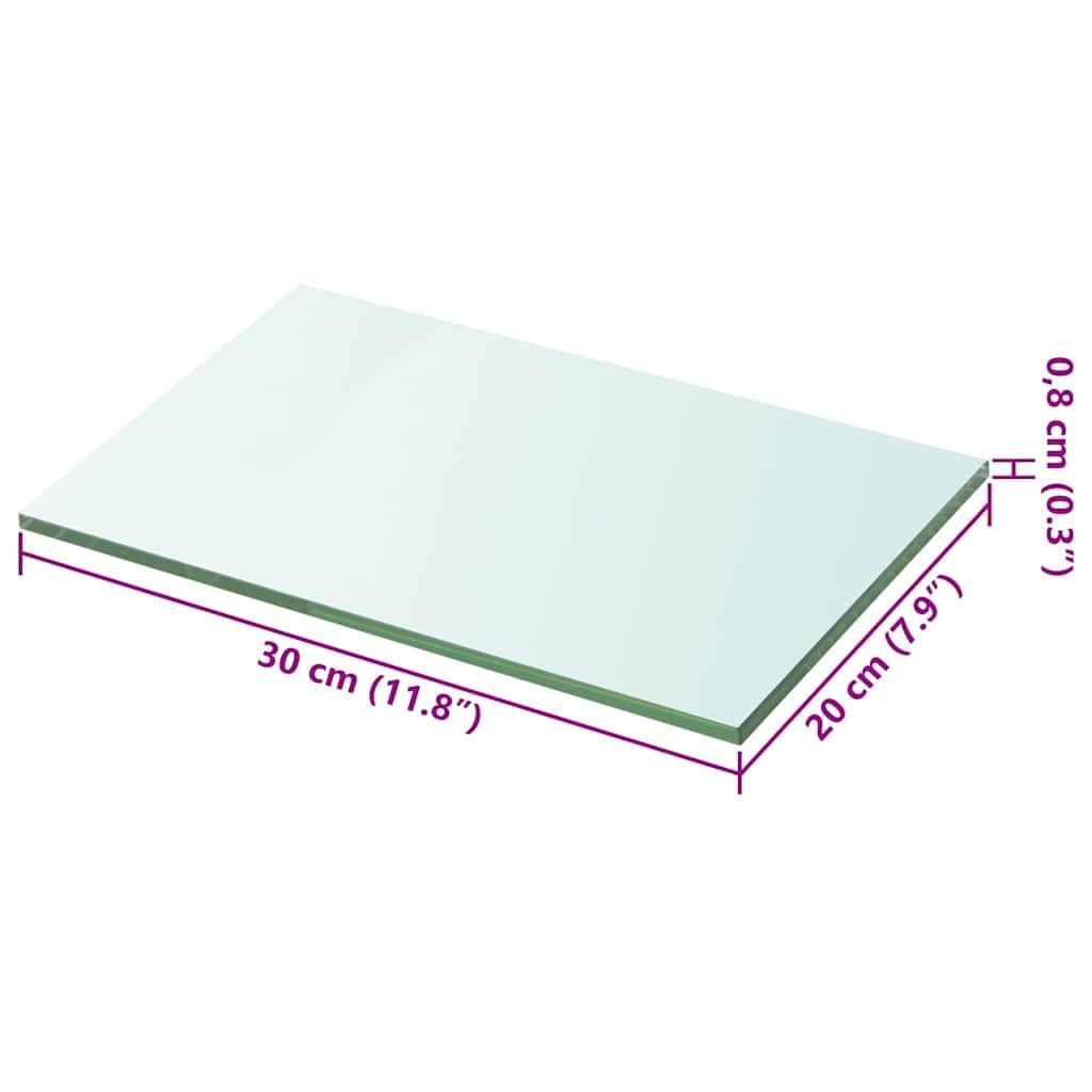Regalböden 2 STK Glas Transparent 20x30 cm Hartglas Wandregal Set Tragfähig 15 kg Schweberegal Hängeregal Dekorregal für Wandablage und Bücherregal Wand