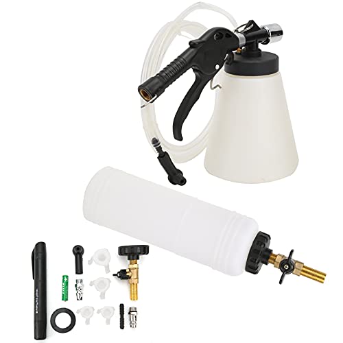 Naroote Outil Pneumatique Compact D'apprêt de Purge D'huile de Liquide de Frein pour Véhicules Commerciaux RV ABS Blanc