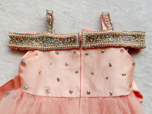 Girl Dress Handmade Sewing Sparkle Crystal Lace Applique Princess Pageant Dress Puffy Birthday Prom Ball Gown for Kids2