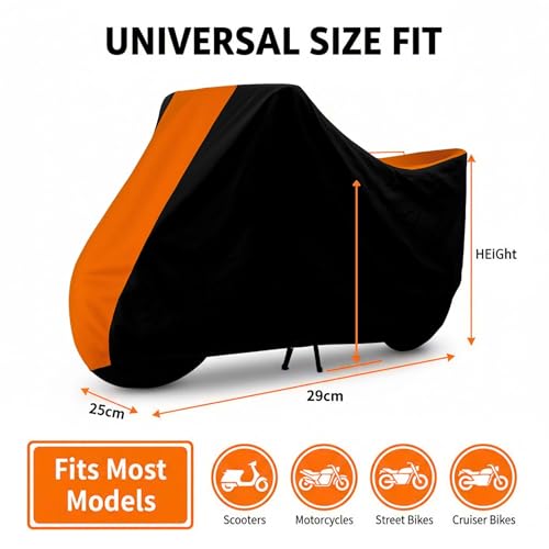 Image of Stylish Water Resistant Scooty Body Cover Compatible with Activa 125 & All Models | UV Protection, Dustproof, Heat Resistant, Two Wheeler | New All Weather Protection, Dust & Rain