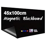 Tafelfolie Magnetisch Selbstklebend, 45x100 cm Magnetfolie Magnettafel Selbstklebend Abwischbar Kreidetafel Magnetisch für Glatten Oberflächen in Schule Büro Haus