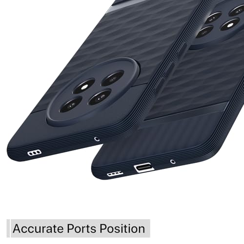 Image of Pikkme Back Cover for Realme 13 Pro / 13 Pro Plus 5G Camera Protection 3D Hexa Cube Design Silicone Protective Bumper Case (Blue)