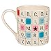 SCRABBLE ASCR163 Vintage Ceramic Coffee Mug, 14 oz, Cream