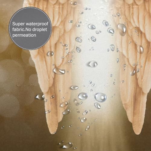 Rideau de douche polyester ailes d'ange 183x183 cm avec 12 oeillets