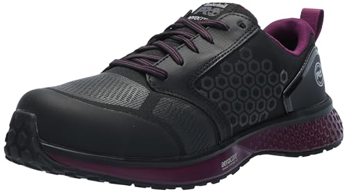 Timberland PRO Timberland PRO Women's Reaxion Composite Safety Toe Athletic Work Shoe, Black/Purple, 5.5