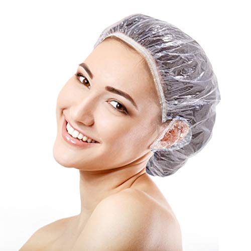 Fascigirl 100 STKS Wegwerp Douchemuts Waterdichte Creatieve Doorzichtige Plastic Elastische Douchemuts Badmuts… - Image 8