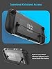 TUDIA Snap-On Case Compatible with Nintendo Switch 2 (2025) - [Kickstand Access] Dockable Slim Scratch-Resistant Console PC Cover with Enhanced Shockproof TPU Handheld Grip (Black, Clear Back Cover) #3